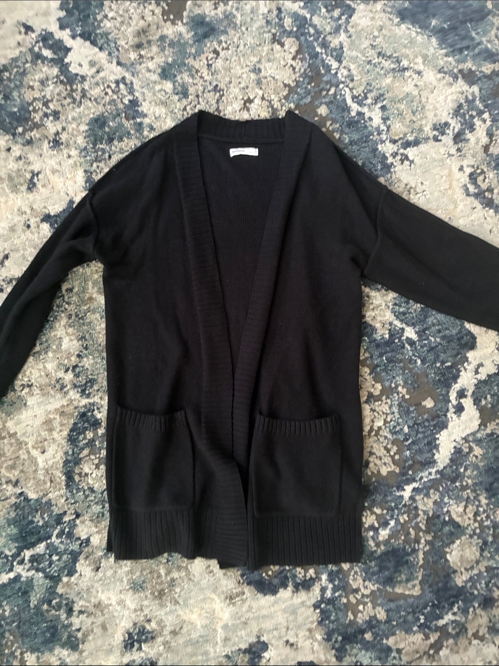 Sonoma Black Women’s Open-Front Pocket Cardigan Sweater